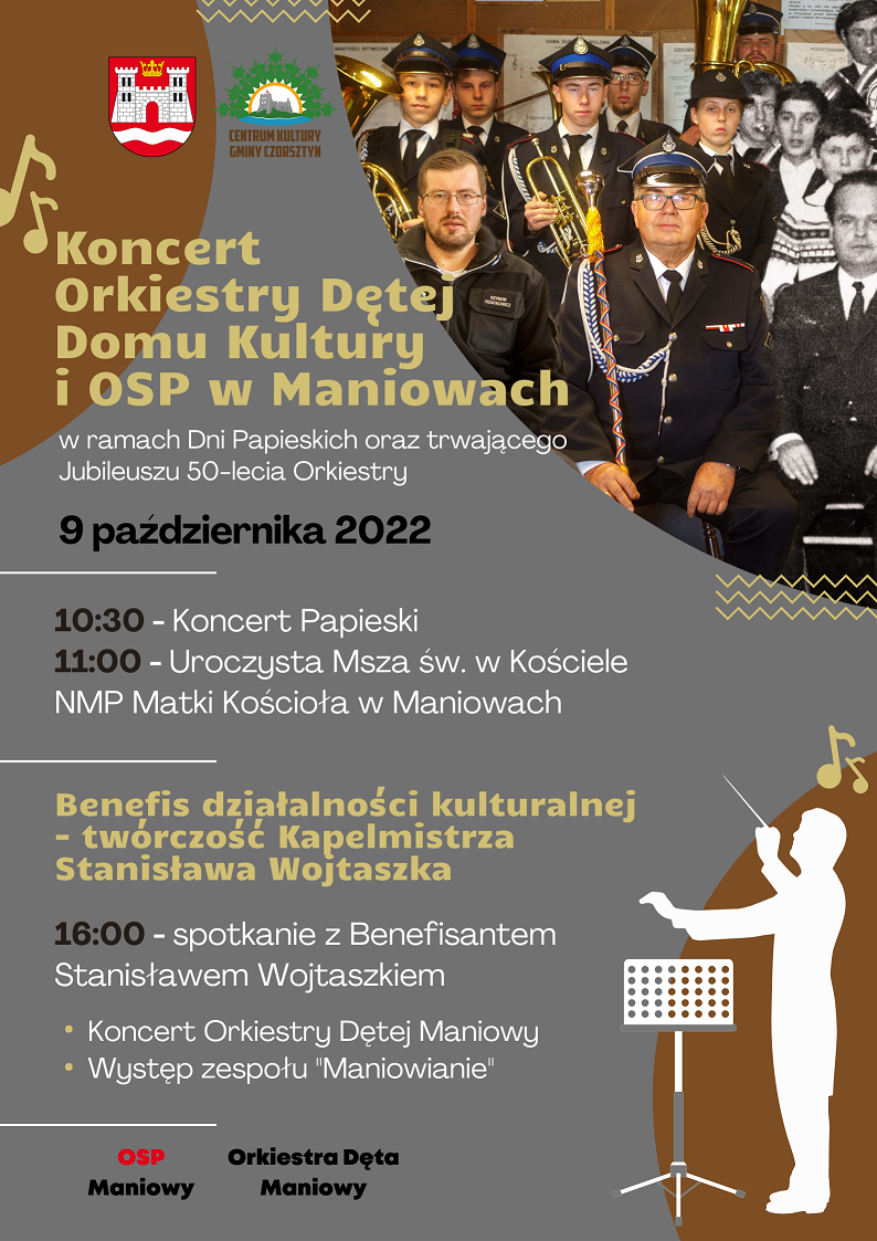 koncert Orkiestry Dętej Domu Kultury i OSP w Maniowach
