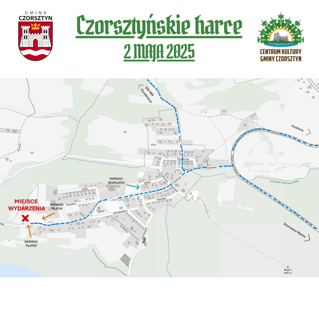 Czorsztyńskie HARCE- MAPA DOJAZDU