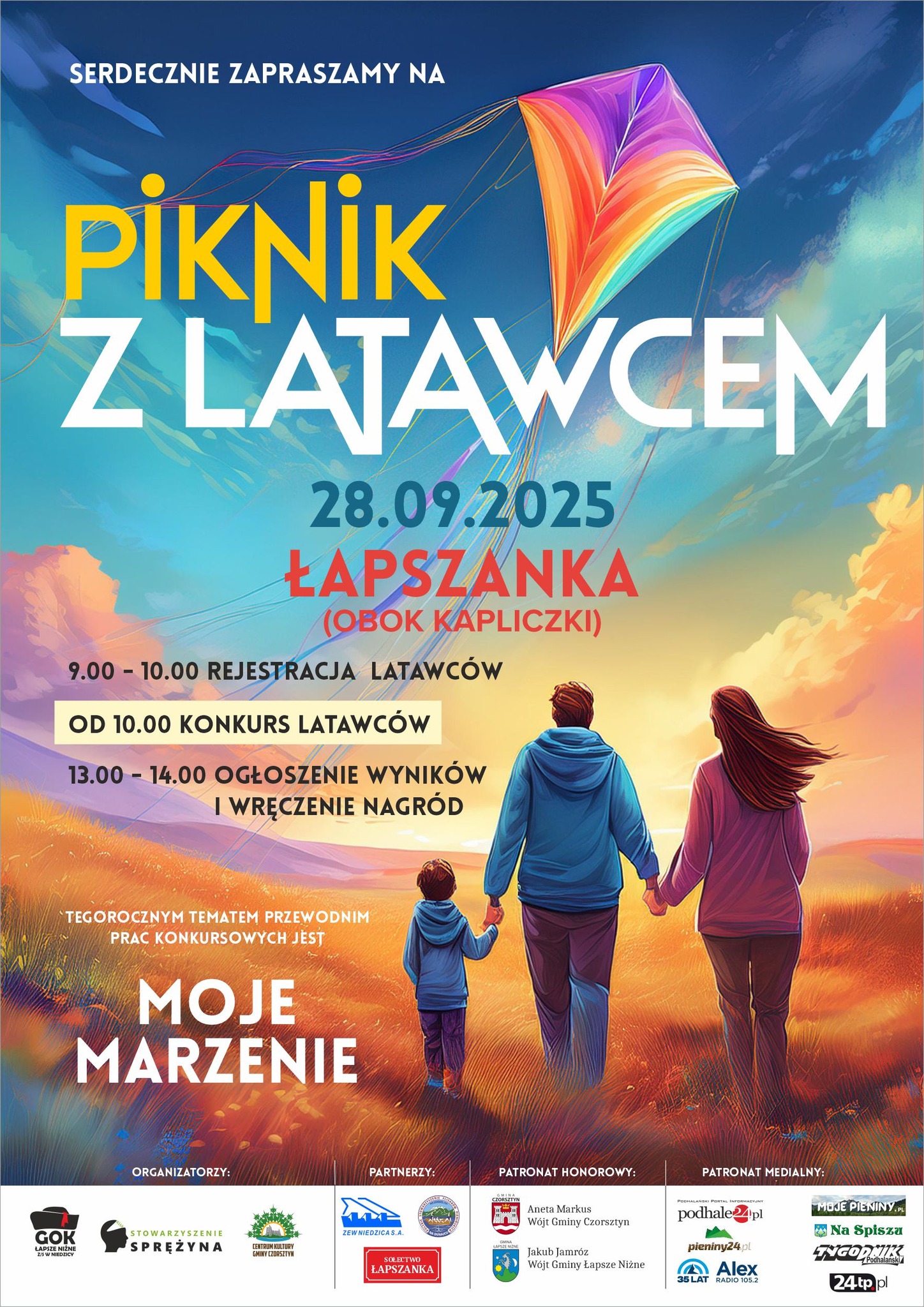 Zapraszamy na Rodzinny Piknik z Latawcem na Łapszance