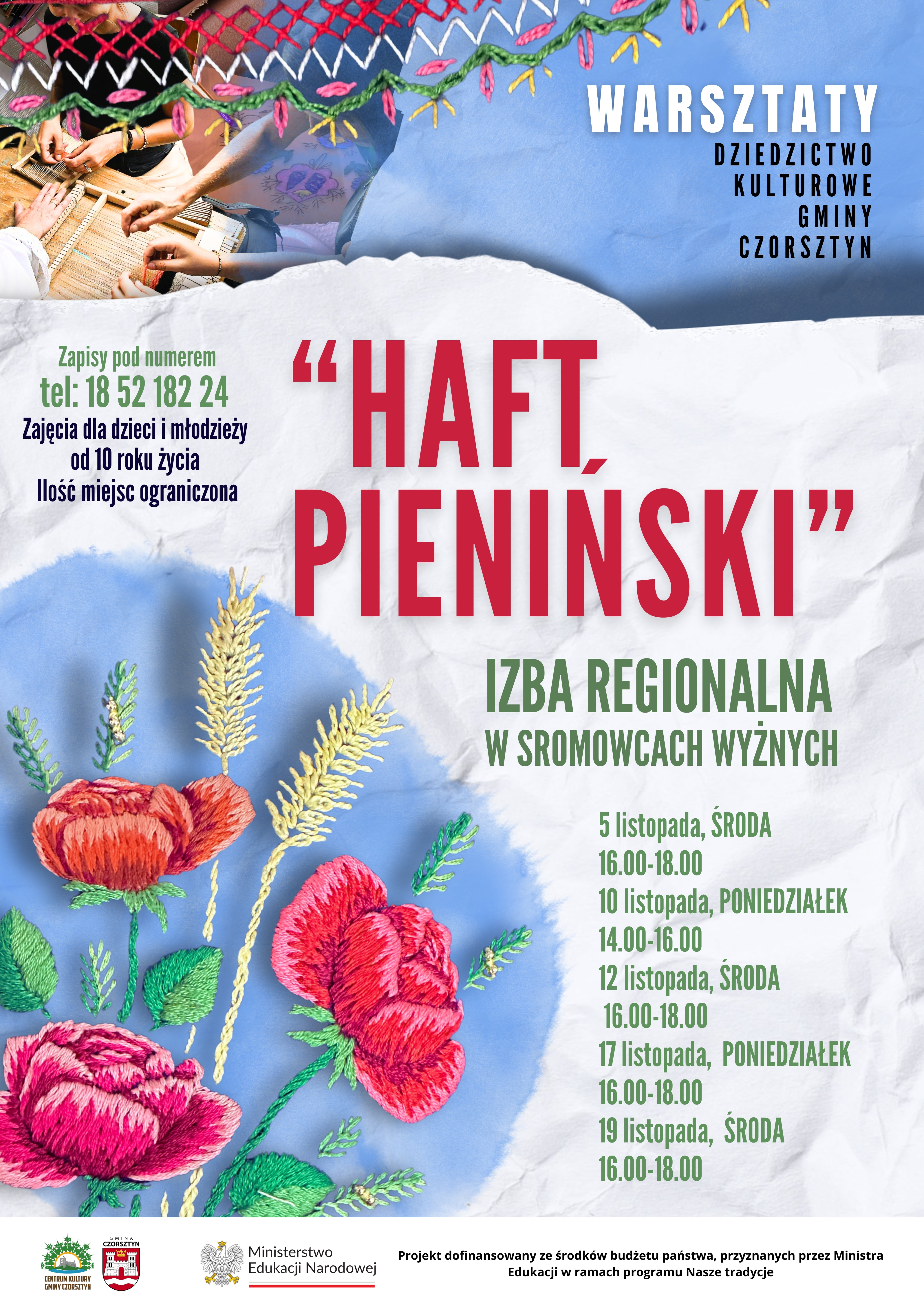 Kolejne warsztaty z cyklu „Dziedzictwo kulturowe Gminy Czorsztyn”!