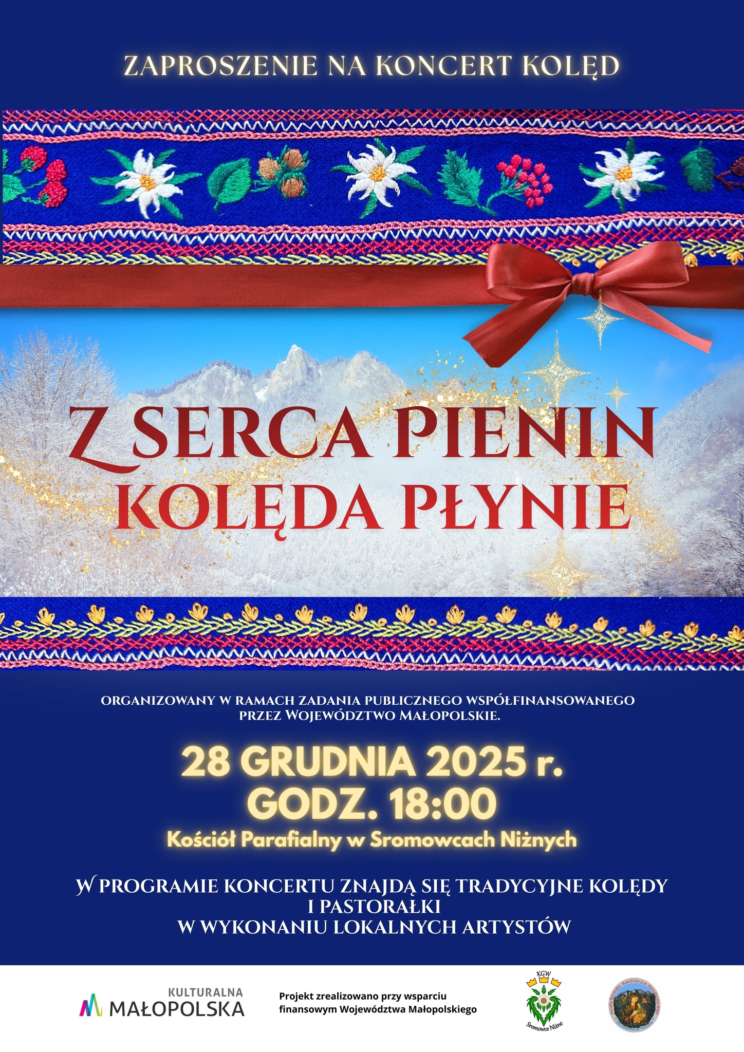 Zapraszamy do kościoła parafialnego w Sromowcach Niżnych na koncert „Z serca Pienin kolęda płynie”