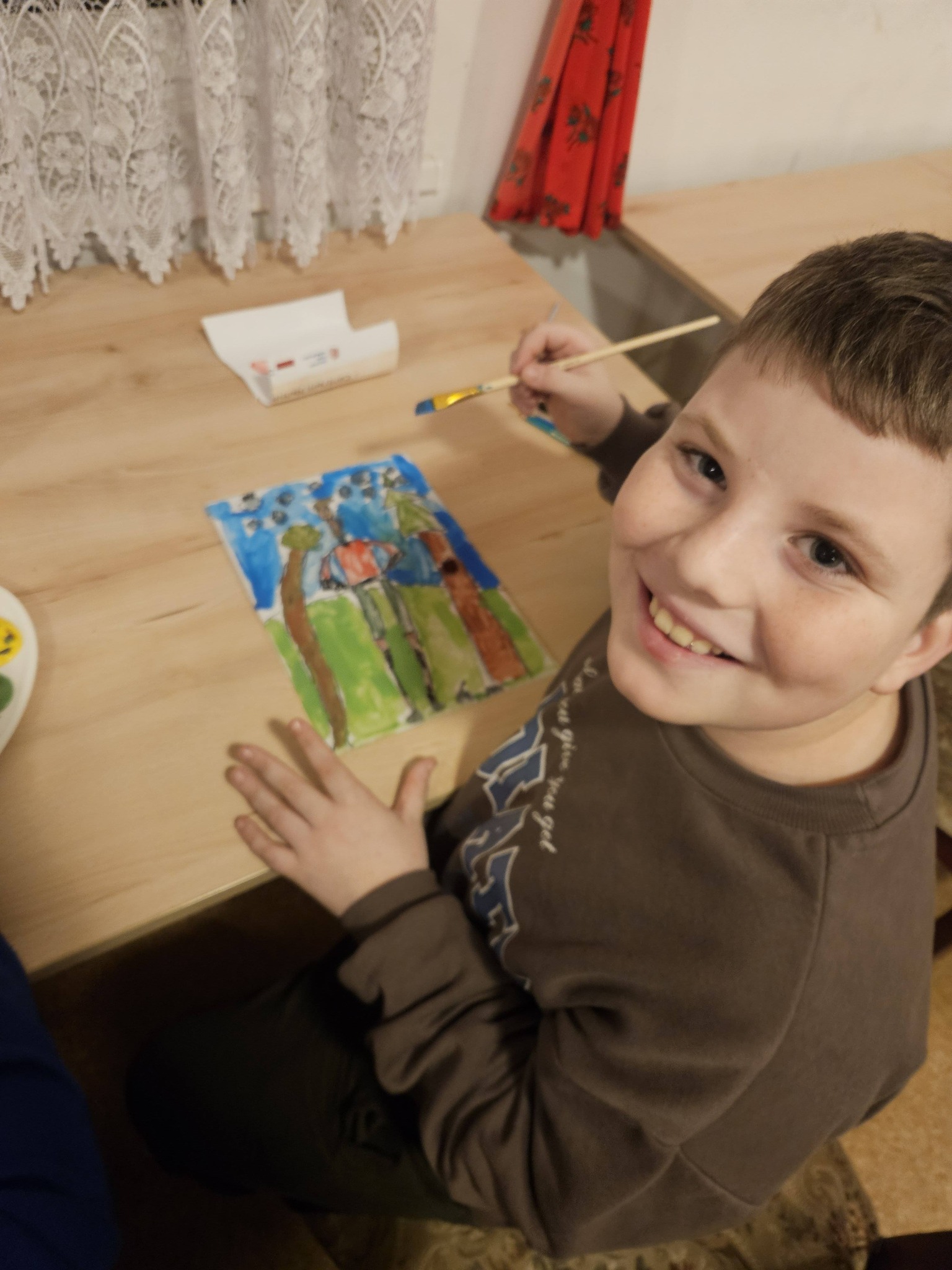 W Hubie odbyły się zabawy plastyczne w ramach ferii zimowych