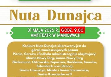 Komunikat! Nastąpiła zmiana godziny rozpoczęcia VIII Przeglądu Folkloru Pienin Gorców Podhala Nuta Dunajca.